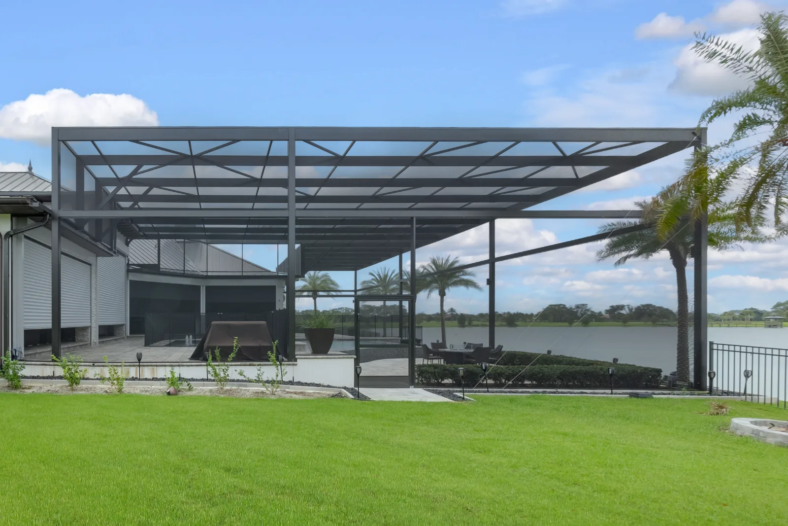 Custom aluminum pool screen enclosure built by All Aluminum & Screening in Brevard County, FL