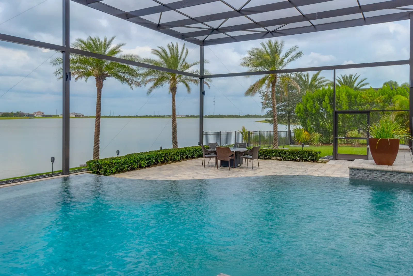 Custom aluminum pool screen enclosure built by All Aluminum & Screening in Brevard County, FL